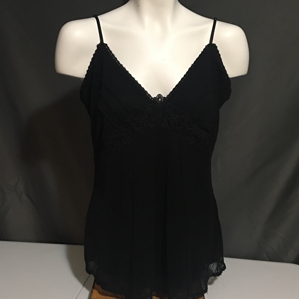 Layered lace cami black size XL